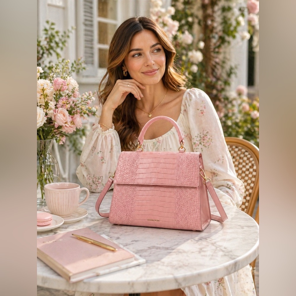 It’s a Modern Picnic “The Luncher” Croc-Embossed Bag